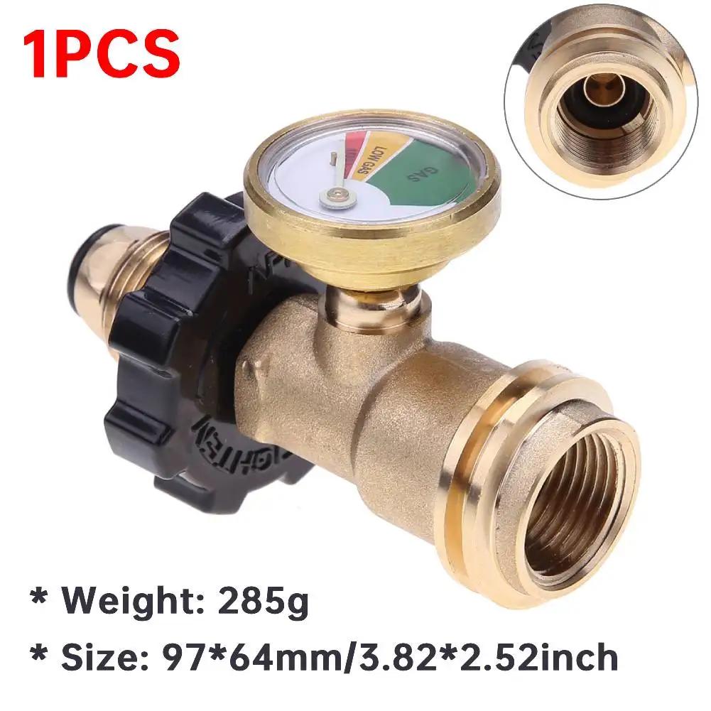 1-5PCS Propane Tank Gauge Level Indicator Leak Detector Gas Pressure Meter Universal for RV Camper Cylinder BBQ Gas Grill Heater