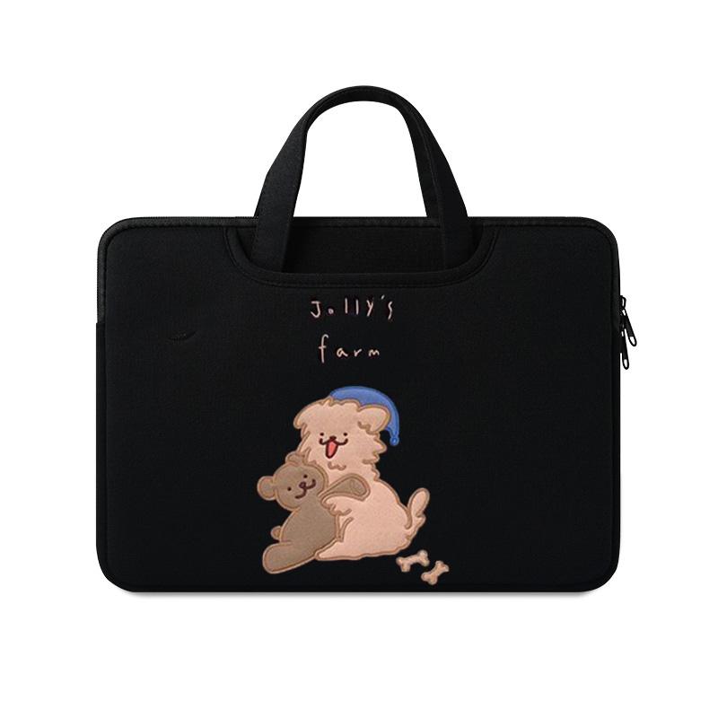 Schattige Laptoptas Voor Macbook Air 13.3 13.6 15.3 Pro14 15 16 Dell Huawei Samsung LG 15.6 Ipad Air6 Pro11 12.9 13 Inch Tablet Pouch for ipad9.7-11inch black