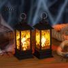 Flexible Placement Lamp Halloween Night Light Vintage Battery Operated LED Lantern Simulated Flickering Flame Warm Glow Light Lantern for Party Home