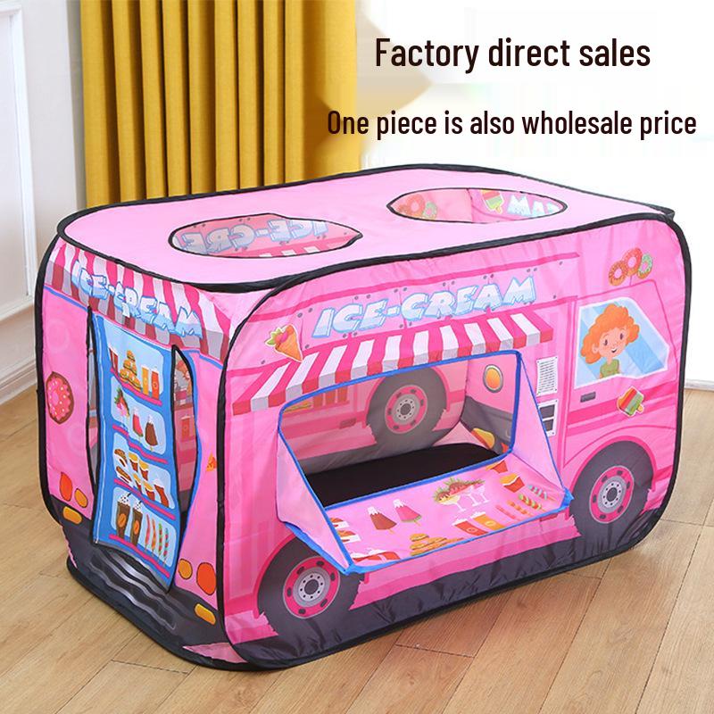 Children's Indoor Play Tent - Fire Truck & Police Car Design