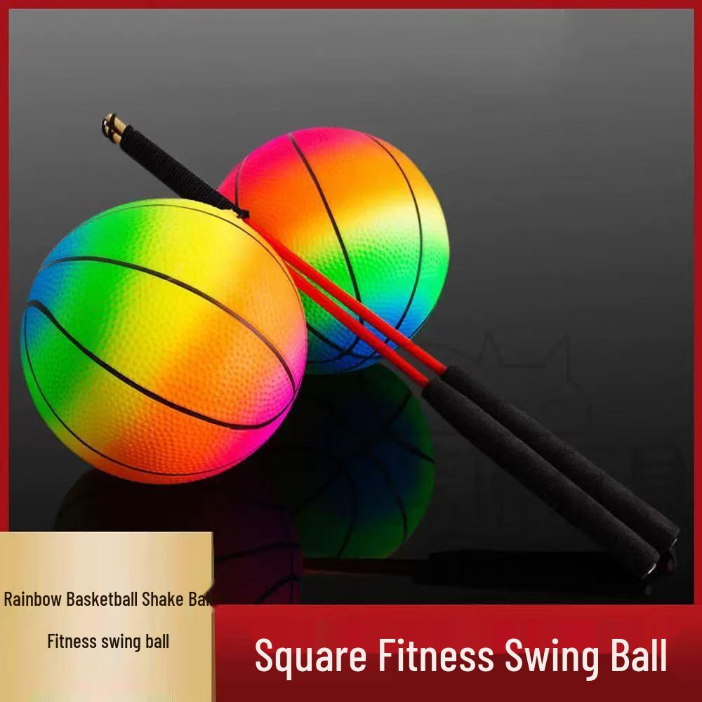 

Эластичный радужный фитнес-мяч для людей среднего и пожилого возраста - Детская игрушка для упражнений и похудения