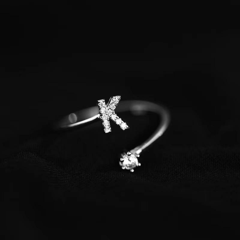 Exquisite Women's 26 Letter Open Ring - European & American Design