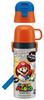 Skater SKDC4-A 2-Way Stainless Steel Water Bottle with Cup, Super Mario Design, 430ml, for Boys