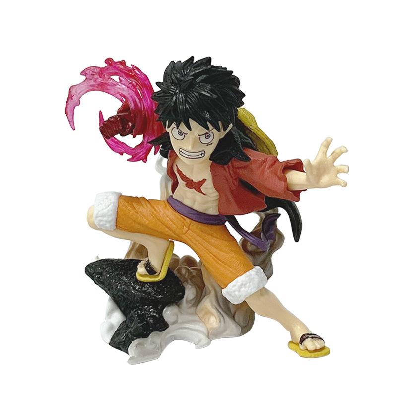 

10cm The Island Of Ghosts Battle Series 9.5cm Ryou Luffy Figure Anime Periphery Cool Model Toys Desktop Ornaments Gifts