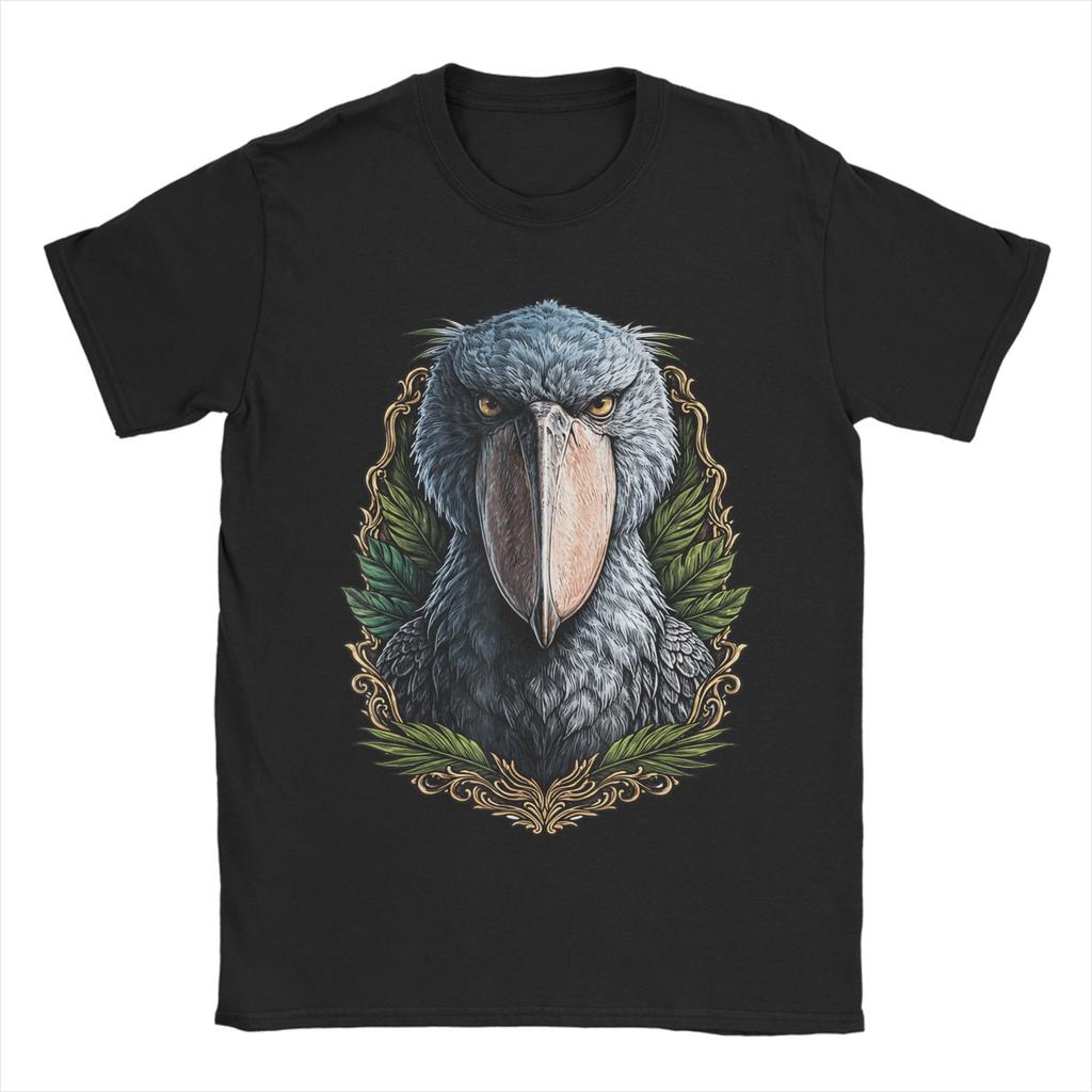 Oversized Tshirt Summer Majestic Shoebill Storks Portrait Leisure T Shirts Pure Cotton Tshirt For Unisexs Y2k Basic Loose Tees