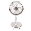 Small USB Desk Fan 3 Speed Adjustable Quiet Metal Retro Desktop Fan 360 Degree Rotation Rechargeable Three Axis Folding
