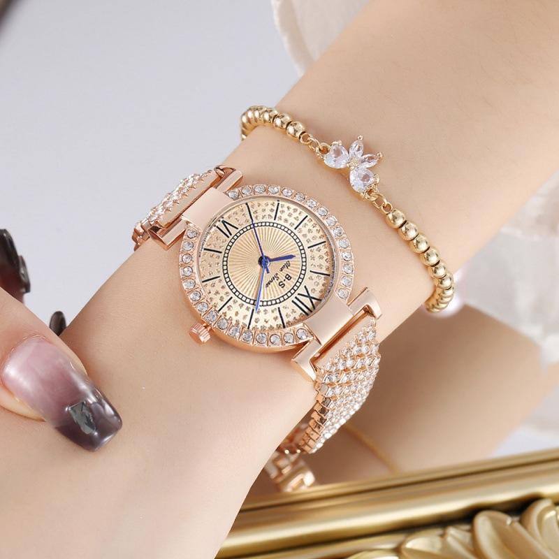 New Light Luxury  Diamond Personality Daily Fashion Ladies Bracelet Watch