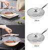 Nonstick Wok with Lid Ceramic Coating Skillet for Gas Stoves Cooking Boiling S