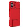 For iPhone 16 Case Camera Slider PC + TPU Phone Cover with Kickstand