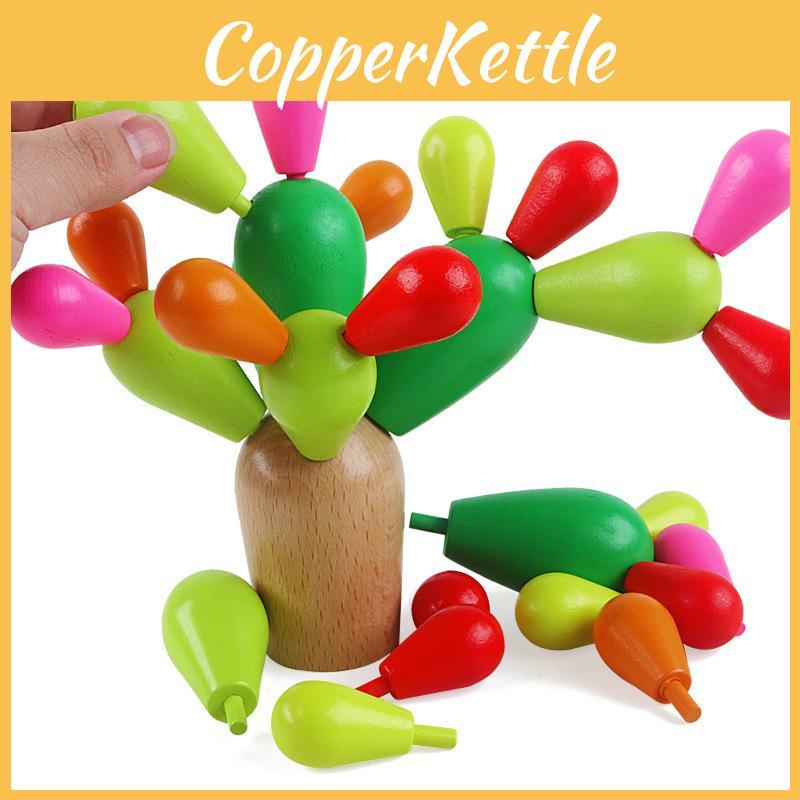 Cactus Wooden Interlocking Building Blockskids Learning Cognitive Development