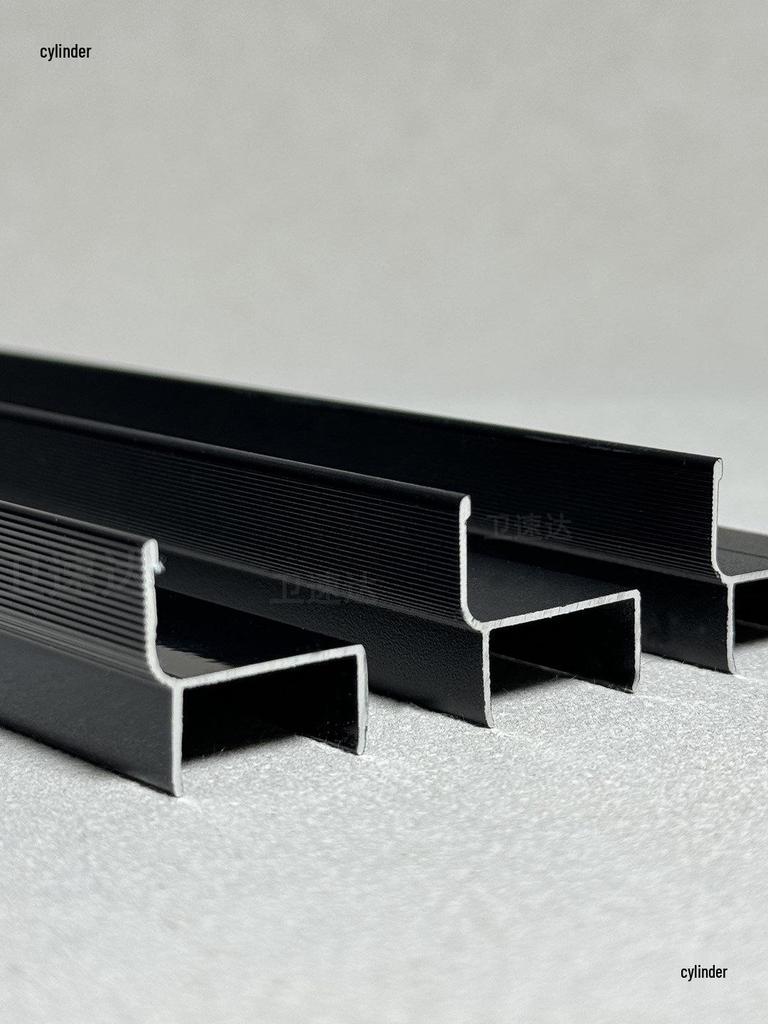 Aluminum Alloy Toilet Partition Door Edge Stop Strip Hardware - Thickened H-profile Card Slot