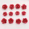 50Pcs Cute Cartoon Mini Red Roses Nail Art Resin Designer Charms DIY Craft For Nail 3D Decorations Jewelry