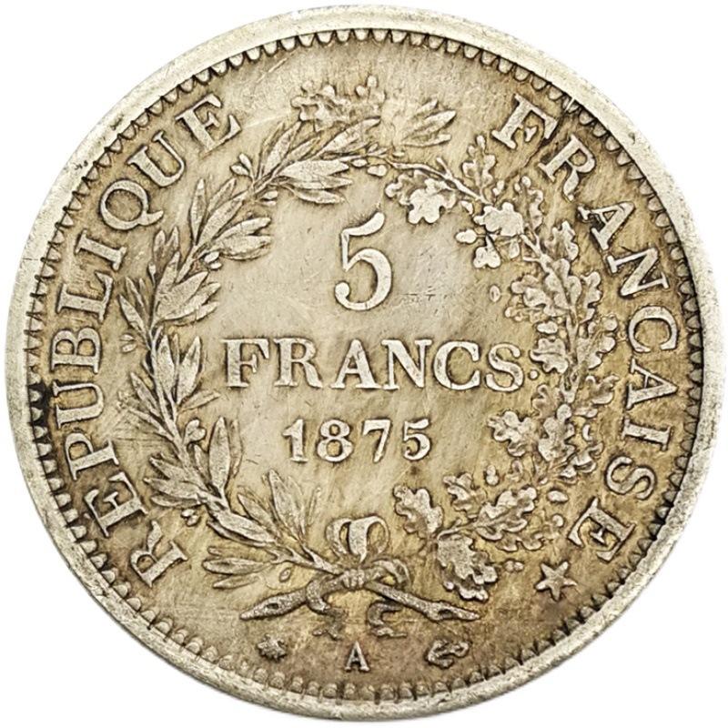 1875 Frankreich, antik, kreativ, dekorative Münzen, europäischer Hofstil, Retro, Touristensouvenirs, Handwerksschmuck