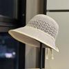 New casual face-covering fisherman hat for women, summer sun hat, versatile for outings, sun protection straw hat, thin and trendy