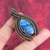 Labradorite Pendant Copper Wire Wrapped Pendant Natural Gemstone Pendant Copper Wire Jewelry Gifts for Mother Handmade Unique Style Pendant