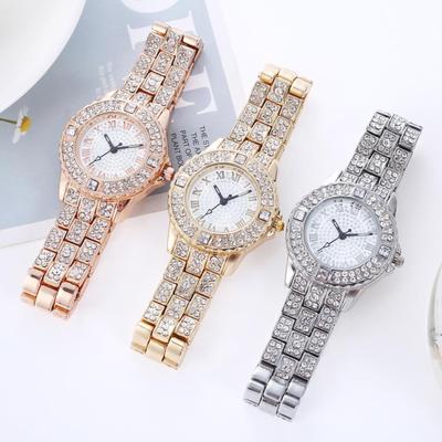 Metal Bracelet Quartz Bracelet Gold Bracelet Crystal Diamond Watch