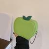 Girl Crossbody Bag Cute Apple PU Personality Women Shoulder Bag Simple Small Satchel Cartoon Shaped Coin Purse CLE