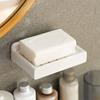 Self-draining Soap Dish with Drawer-Type Drip Tray Wall-Mounted Bar Soap Holder for Shower Bathroom Bathtub Kitchen Sink