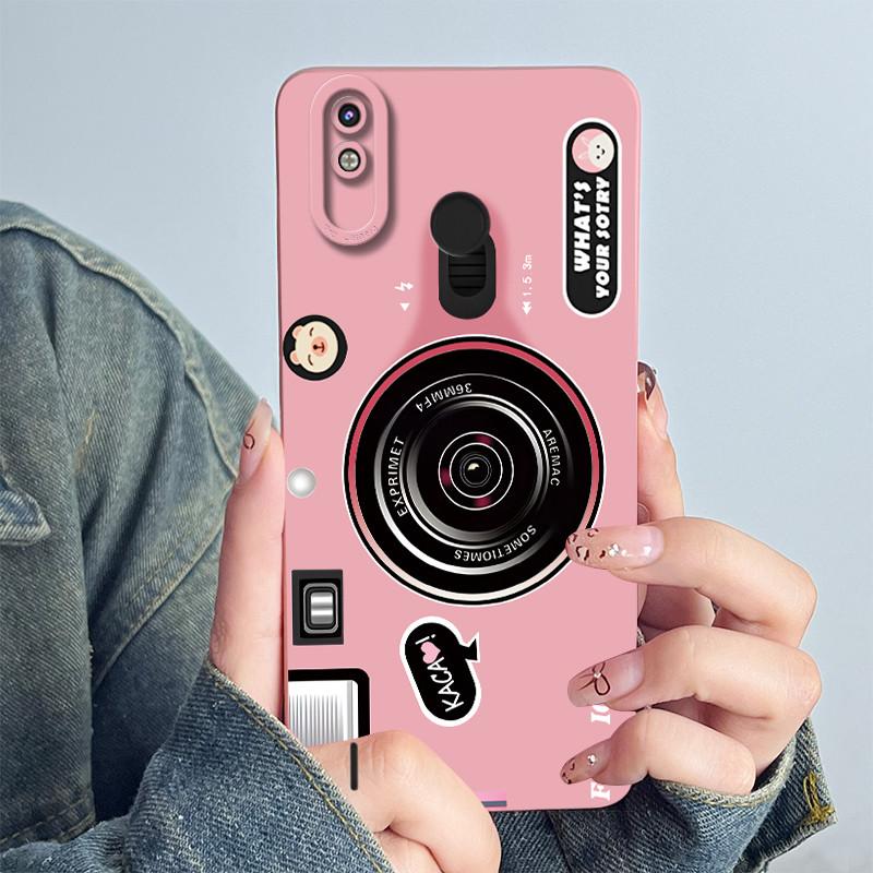 For Tecno Spark 4 Lite / Pop 3 Plus Phone Case Cover KC8S Soft Silicone Sweet Painted Cartoon Funda Lovely Printed Coque Casing