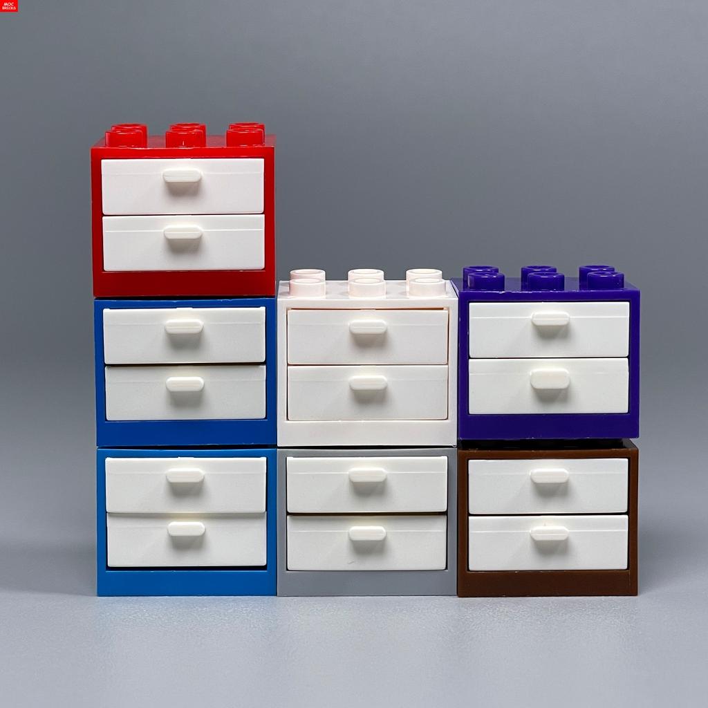 MOC Blocks Box Cupboard Container 2x3x2 Cabinets Assembles Particles 4532 4533 City House Construction Bricks Parts
