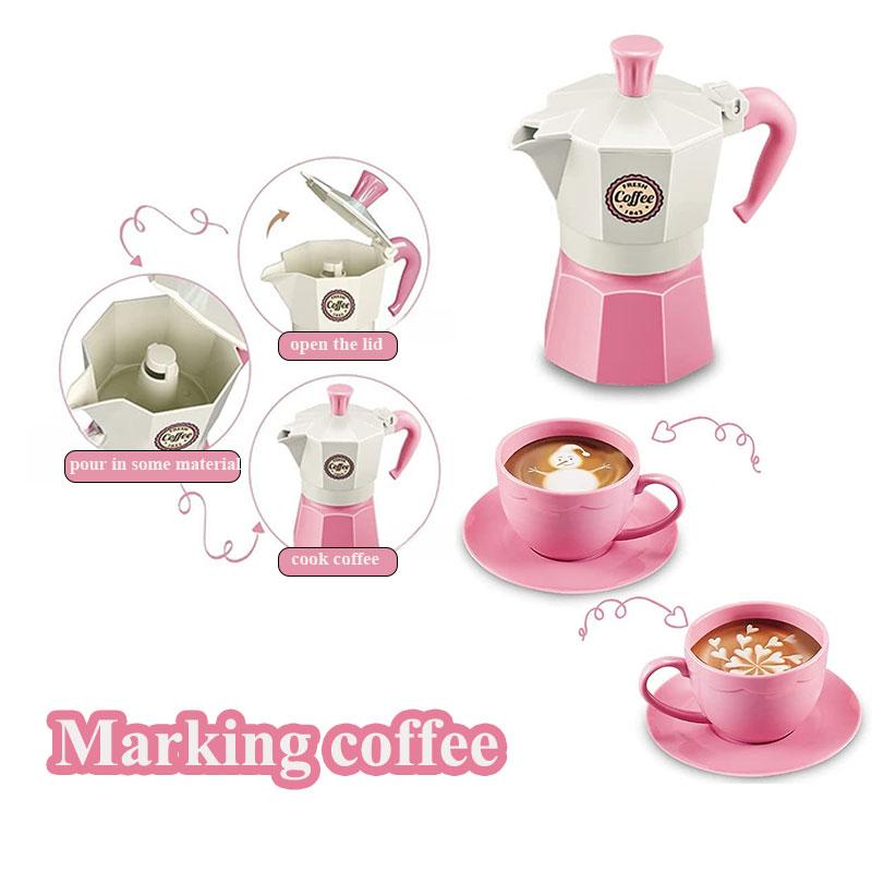 4/11PCS retend Play Simulation Coffee Set Tableware Play House/Outdoor Kitchen DIY Afternoon Tea Game Toy For Children Kids Gift