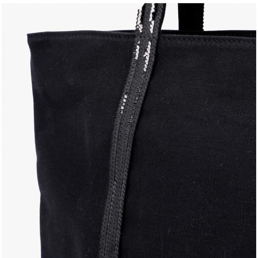 Vanessabruno Cabas Spangle Canvas Tote Bag Medium V40378 999