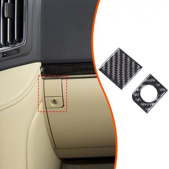 Soft Carbon Glove Box Switch Trim Sticker For Toyota Land Cruiser LC200 2005-12