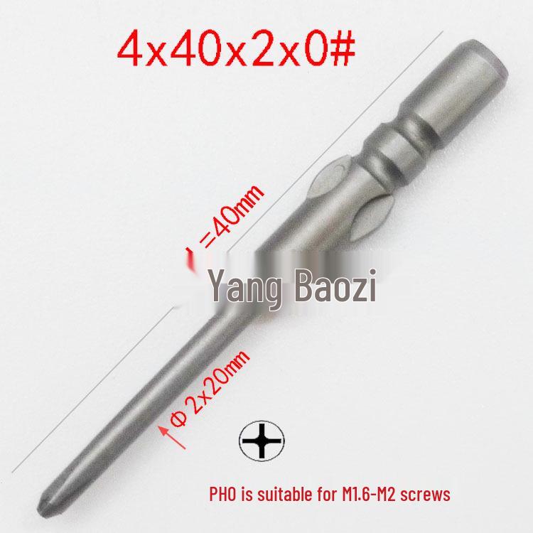 800 Electric Screwdriver Bits Set: 4x40x2#, 4x40x1#, 4MM Bits with Phillips Sizes 3, 2.5, 2, 1.7, 1.6, 1.5.