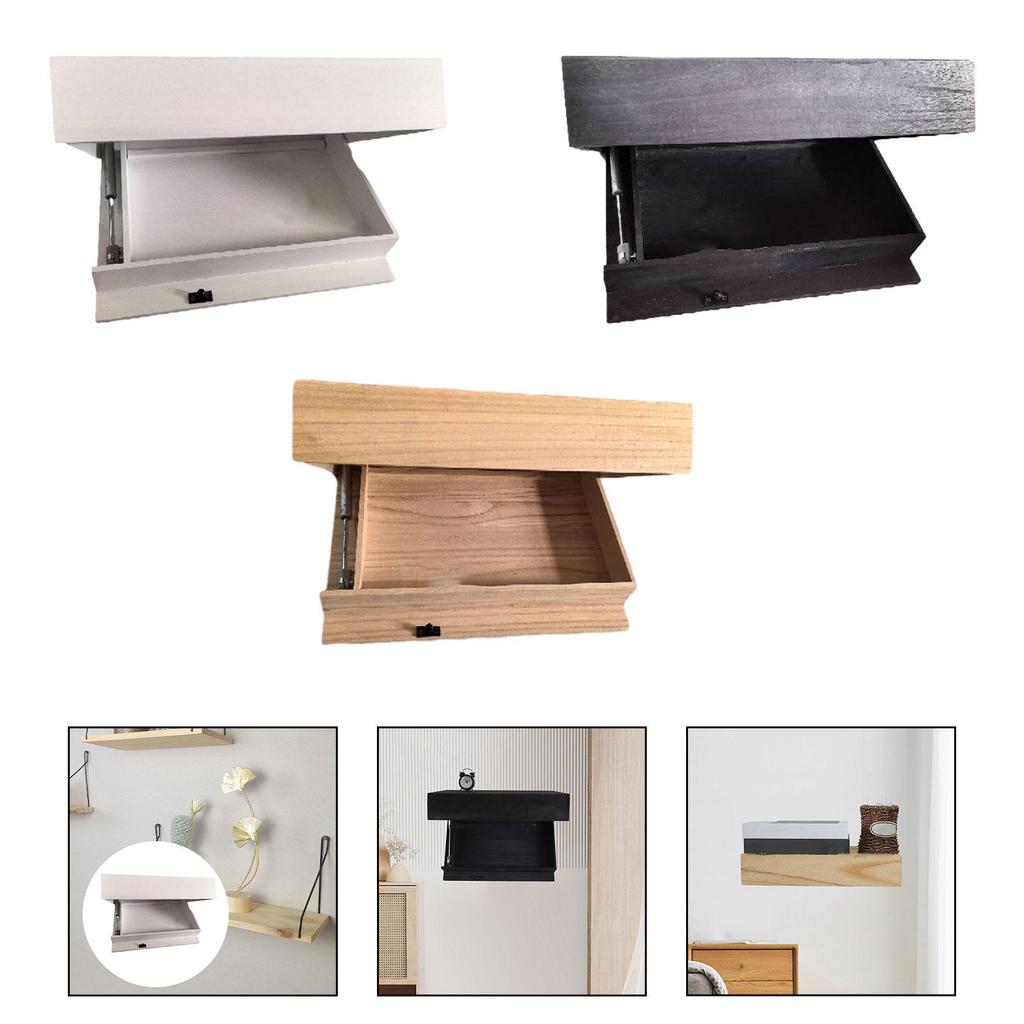 Floating Shelf Creative Easy Installation Storage Rack Wall Mount Drawer for Bedroom Living Room Apartment Dorm Room Bathroom