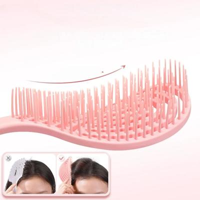 Pettine da Massaggio per Capelli Setole in Nylon Spazzola per Capelli Ricci per Salone Strumenti da Parrucchiere Spazzola Antistatica Districante
