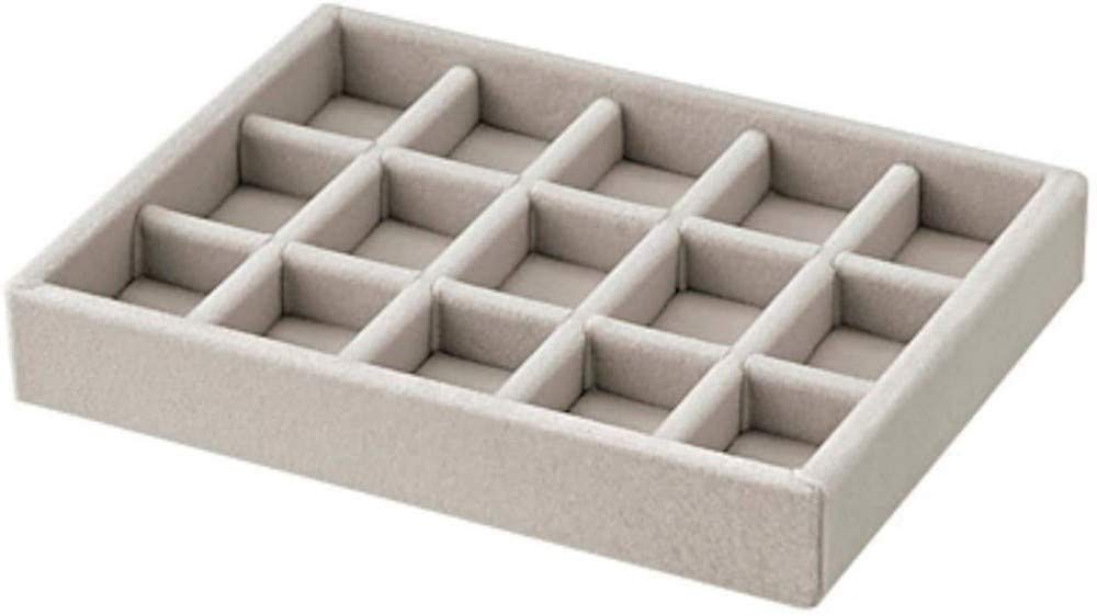 MUJI Акриловый кейс Внутренняя коробка из бархата Секции Ш x 12 см Г x Изделие 38373544 Разделитель, Узор, Серый, Прибл.. 15,5 см 2,5 см В, Номер