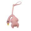Cute Roast Duck Design Keychain For Keys Bags Car Decoration Soft PU Leather Keyring Fashionable Accessory Gift Idea