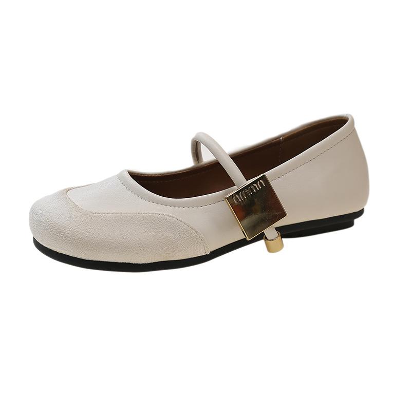 

Туфли Мэри Джейн женские 2025 весна новые круглый носок мягкая подошва мягкая поверхность слово с неглубоким вырезом одинарные туфли туфли Дуду 40