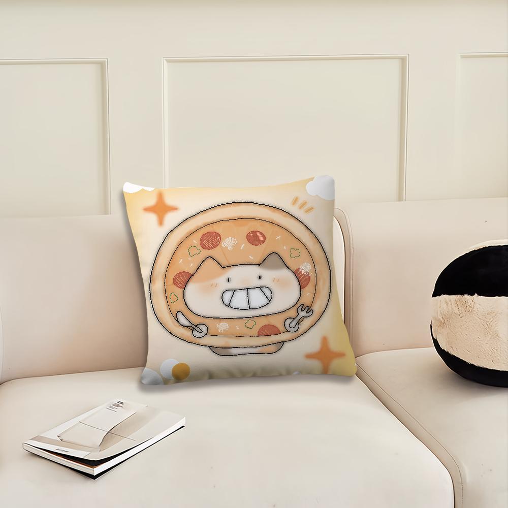 Cartoon Kitten Couple Cute cushion cover Pillow Cover Decoration Room Home Sofa living Office Car Nordic Simplicity