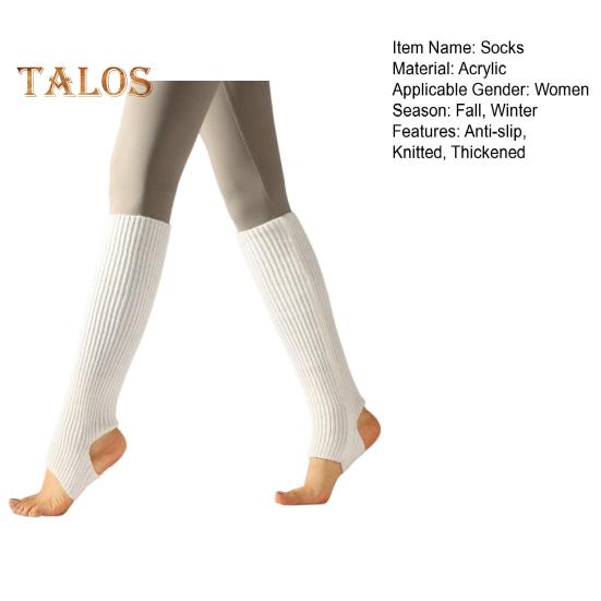 1 Pair Winter Calf Covers Knitted Elastic Keep Warm Anti-slip Thickened Leg Warmers Japanese Style Legwear Cold Weather Piled Socks