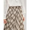 INMAN Irregular Retro Plaid Maxi Skirt