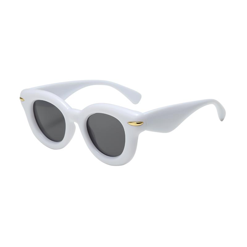 Occhiali da Sole con Montatura Spessa Bolla Esagerati Nuovi alla Moda Rotondi Misuratore di Personalità Occhiali da Sole con Unghie 7783