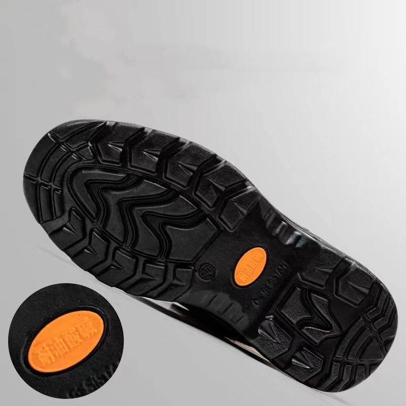 mens fashion steel toe cap work safety boots soft leather tooling security shoes worker high botas safe footwear protection male