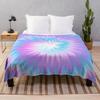 Tie Dye Colourful Flannel Throw Blanket Abstract Art Blanket Lightweight Super Soft for Bed Sofa Couch Decor for Kids Boys Girls