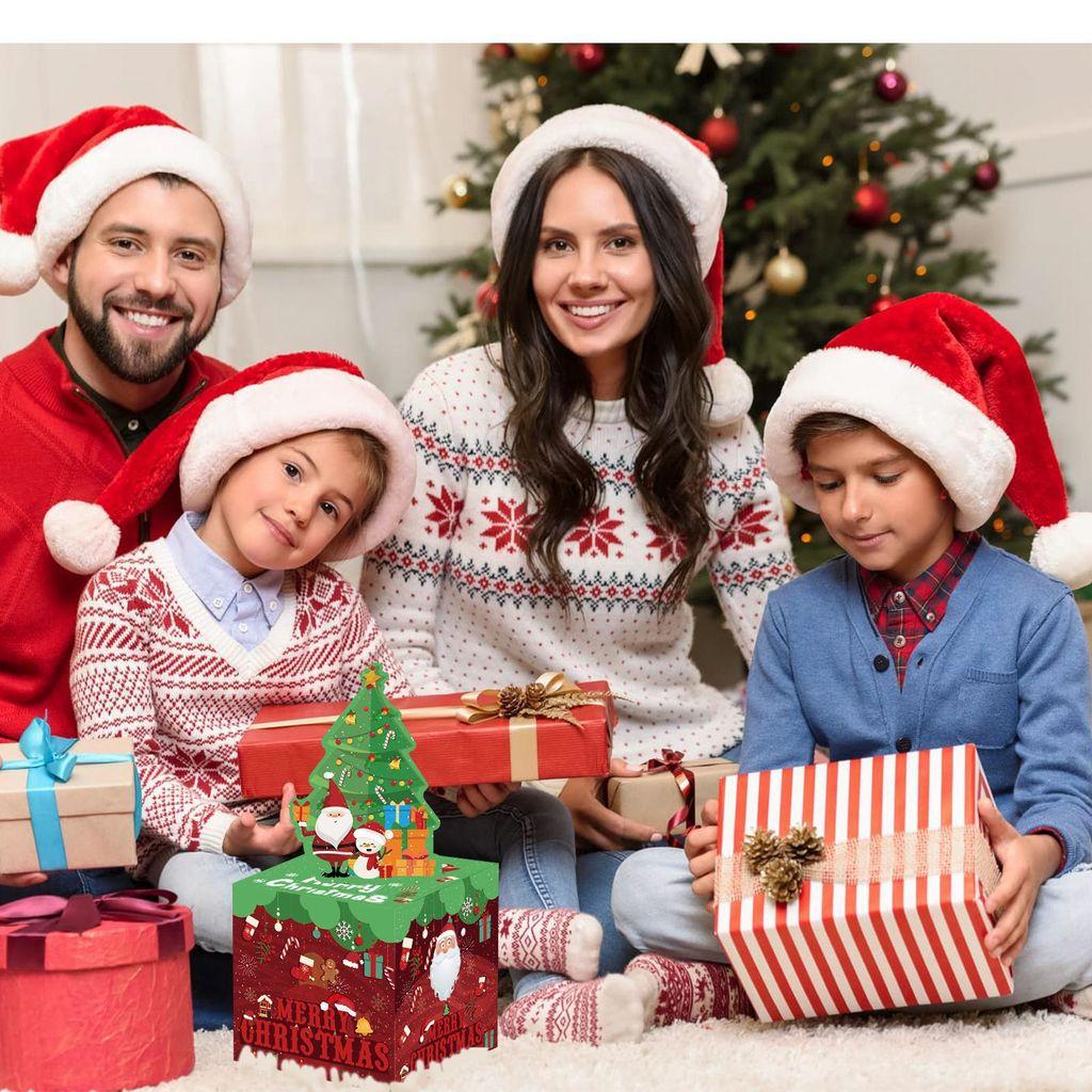 Paper Pattern Santa Money Box Gift Box For Christmas Decors And Gift Giving