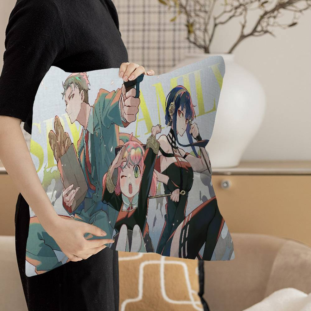 Anime Spy X Family Maple Design Cushion Cover Happy Autumn Harvest Decor Holiday Decorati Pillow Cover