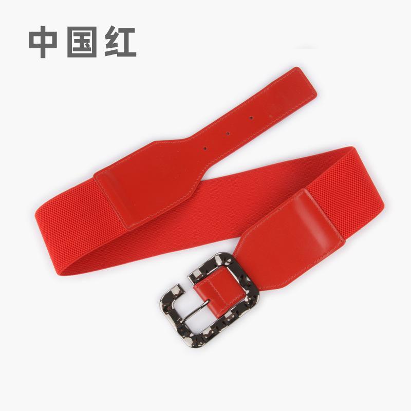 Leather Belt Elastic Elastic Belt Women'S Personalized Dress Suit Decorative Temperament Waist Seal Waist Thin