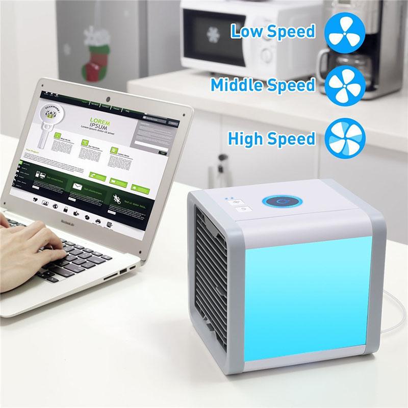 Mini USB Portable Fan Summer Office Desktop Home Small Air Conditioner Humidifier Purifier Air Cooler Fan Laptop Cooling