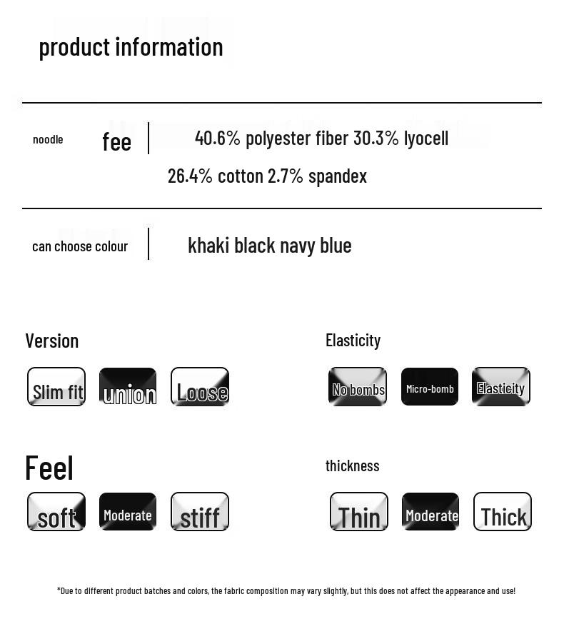 Shanshan Men's Soft Lyocell Blend Straight-Fit Business Casual Trousers