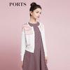 PORTS Women's Printed Color-block Knitted Cardigan