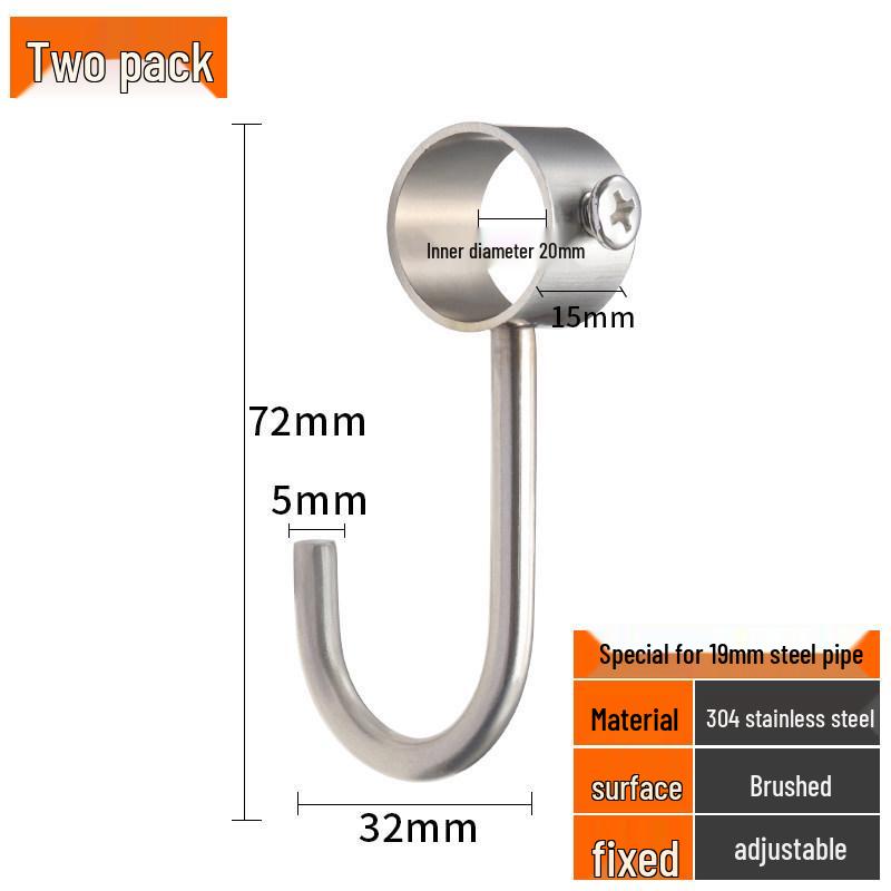 304 Stainless Steel Ceiling Mount Clothes Drying Rack with Flange Base for Cabinets and Balconies