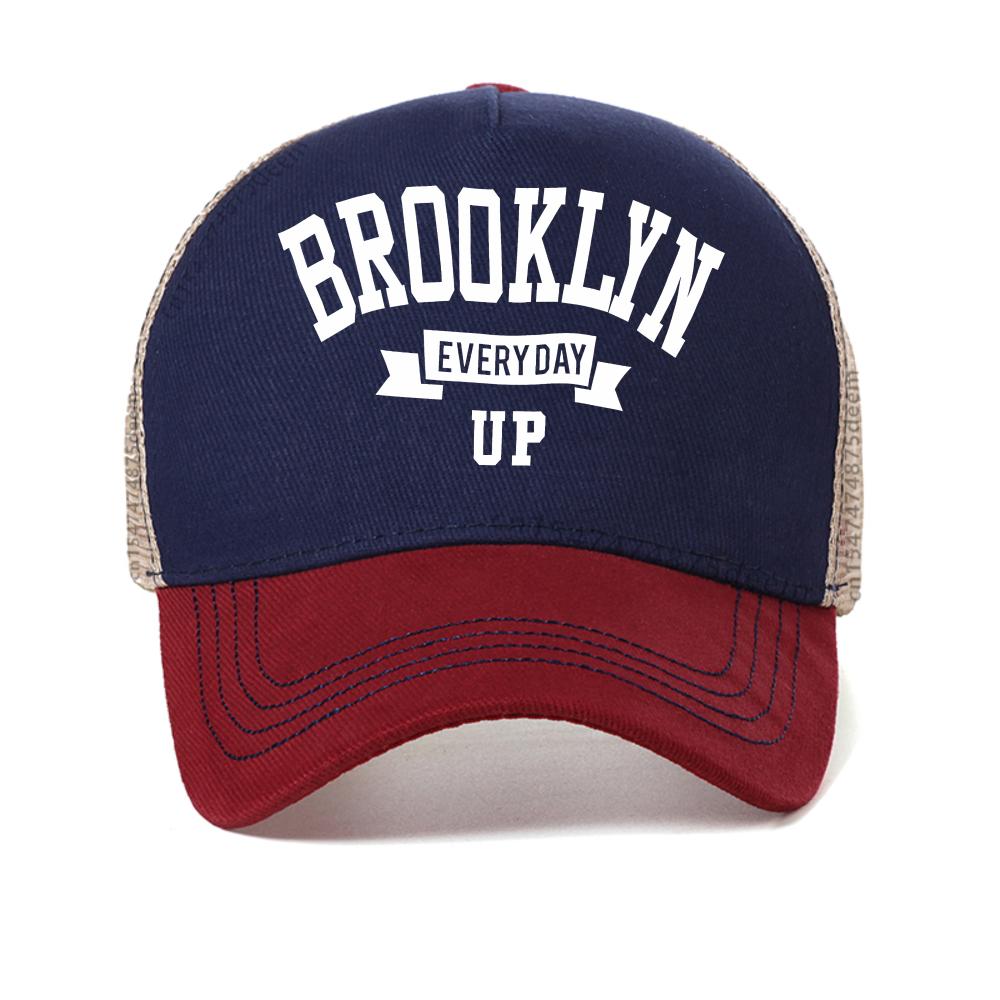 

Brooklyn every day Printed Men s baseball cap fashion Casual Streetwear snapback hat brearthable mesh sun hat cool trucker hats Adjustable красный