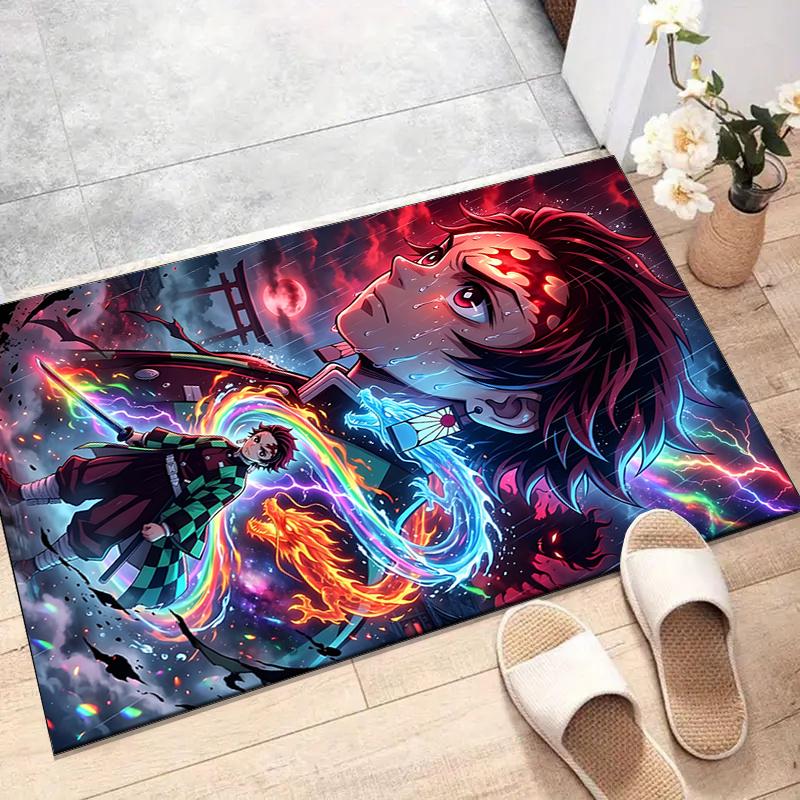 Kamado Tanjiro2Printed Area Rug Carpet for Bedroom Living Room Home Decor Rugs Mat Non Slip Mat Rug for Bedside