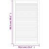 Vidaxl Louvered Door for Cabinet, 99.3X59.4 Cm, Solid Pine Wood