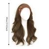 Hair Hoop Half Headband Wig Korean Style Long Wavy Curly Hair Synthetic Velvet Headband Wigs  Women